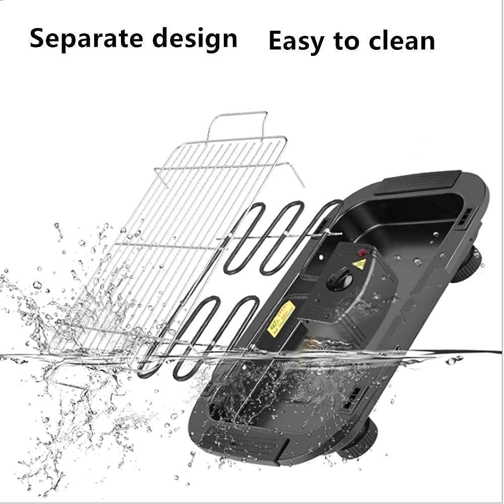 BBQ Electric Barbecue Grill ? Indoor & Outdoor Electric Grill for Perfect Grilling, Smokeless & Adjustable Heat

