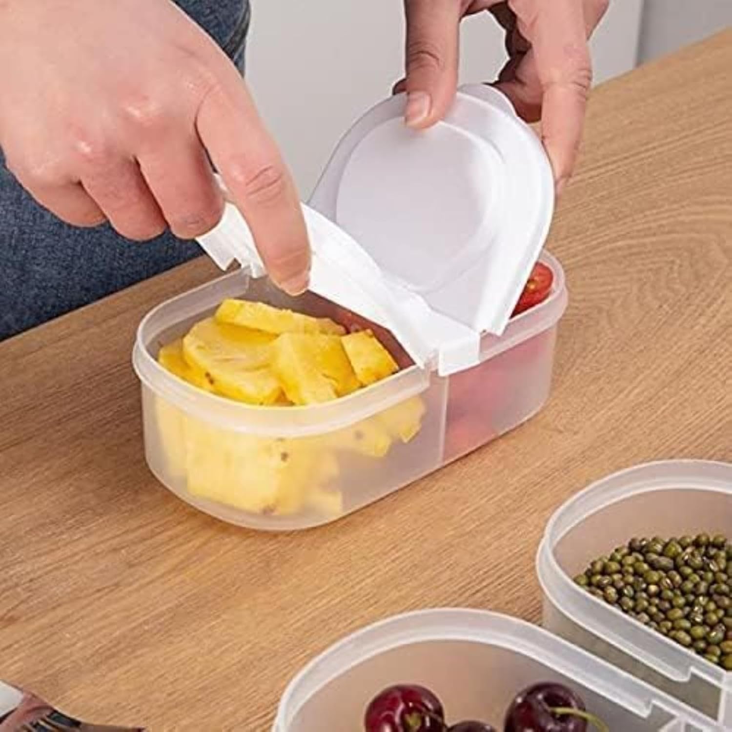 2 Way Food Storage Container Box ? Airtight, Leak-Proof, Stackable Design for Easy Food Organization

