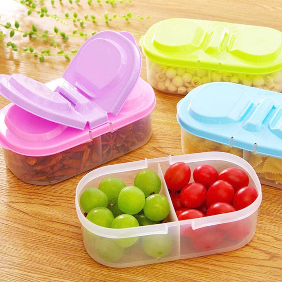2 Way Food Storage Container Box ? Airtight, Leak-Proof, Stackable Design for Easy Food Organization

