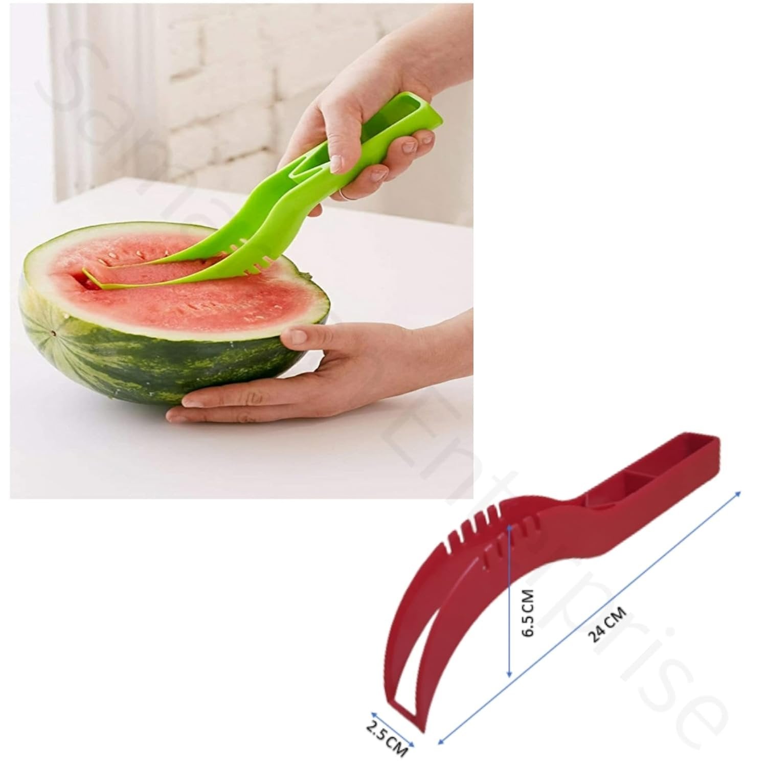 Watermelon Slicer ? Easy-to-Use Fruit Cutter, Perfect for Cleanly Slicing Watermelon into Perfect Pieces

