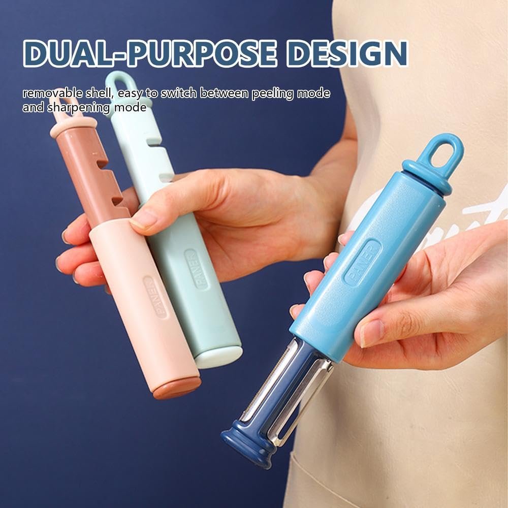 2 in 1 Kitchen Stainless Peeler ? Dual-Function Vegetable & Fruit Peeler for Easy and Efficient Peeling

