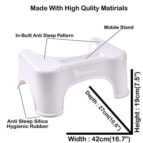Toilet Stool for Western Toilet Adjustable ? Comfortable and Adjustable Footrest for Healthy Posture

