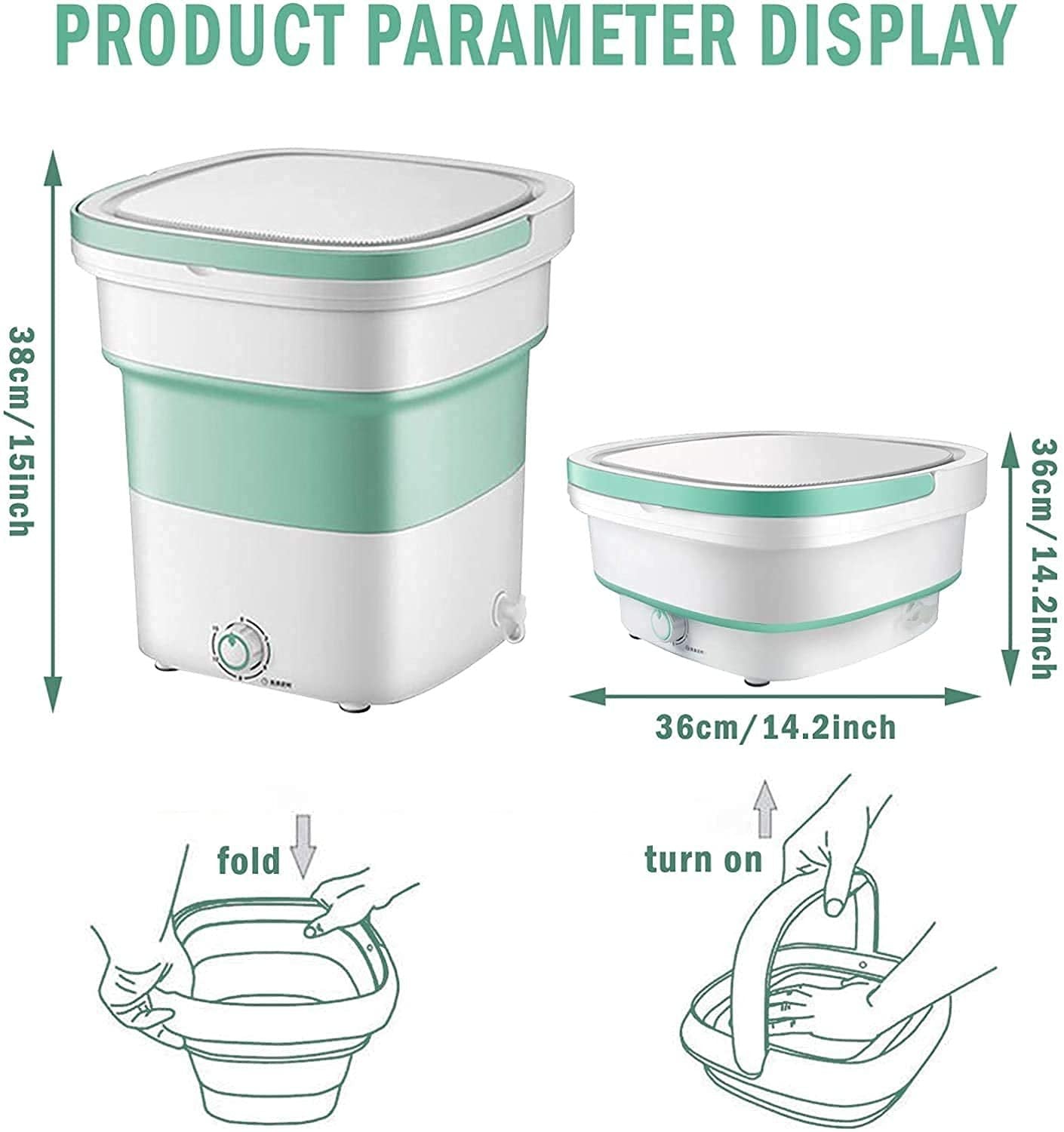 2 KG Folding Washing Machine ? Compact, Portable, and Efficient Laundry Solution
