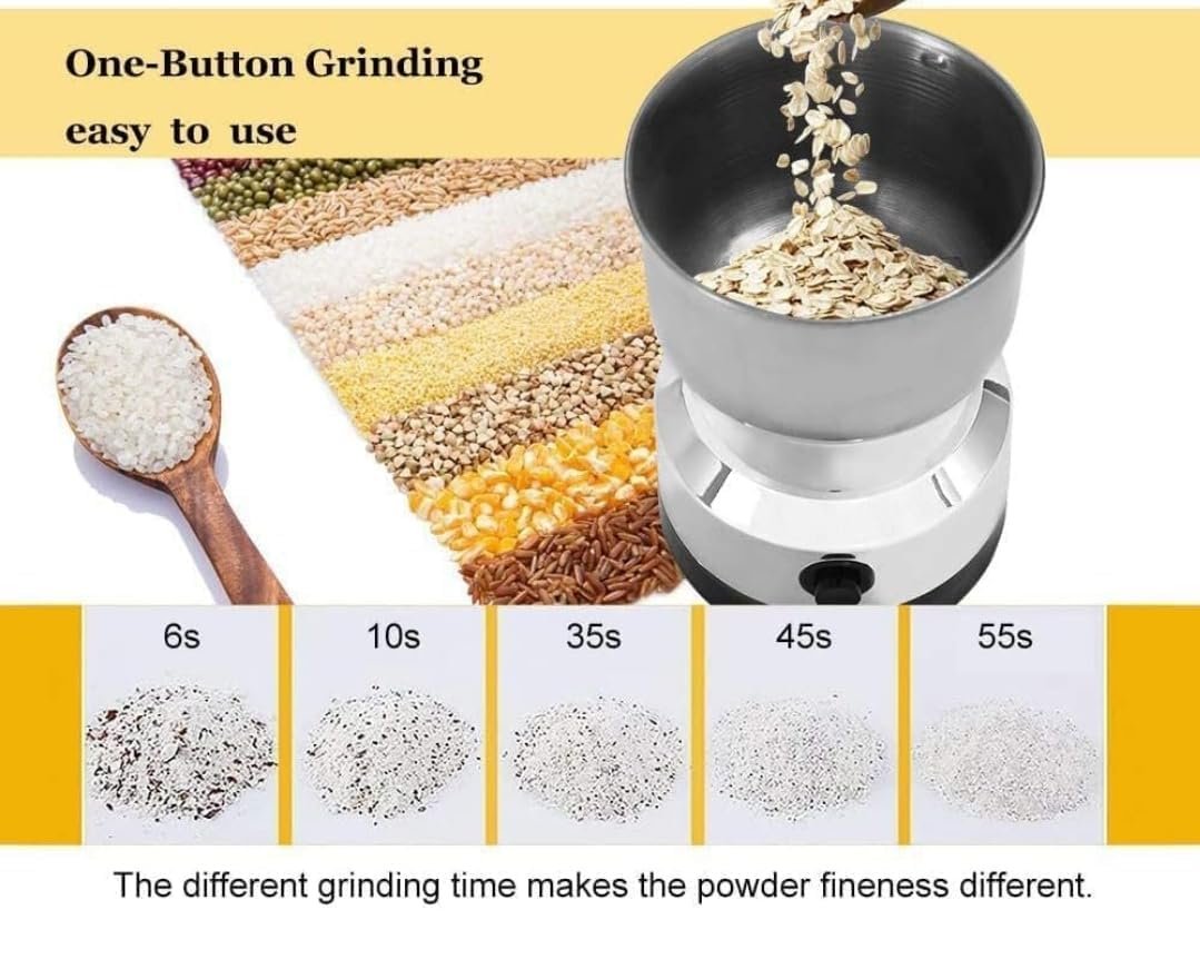 2-in-1 Coffee Grinder & Juicer ? Electric Multi-Function Appliance for Beans, Nuts & Fruits ? 200W Motor ? BPA-Free Parts ? Easy to Clean (Compact Design) 

