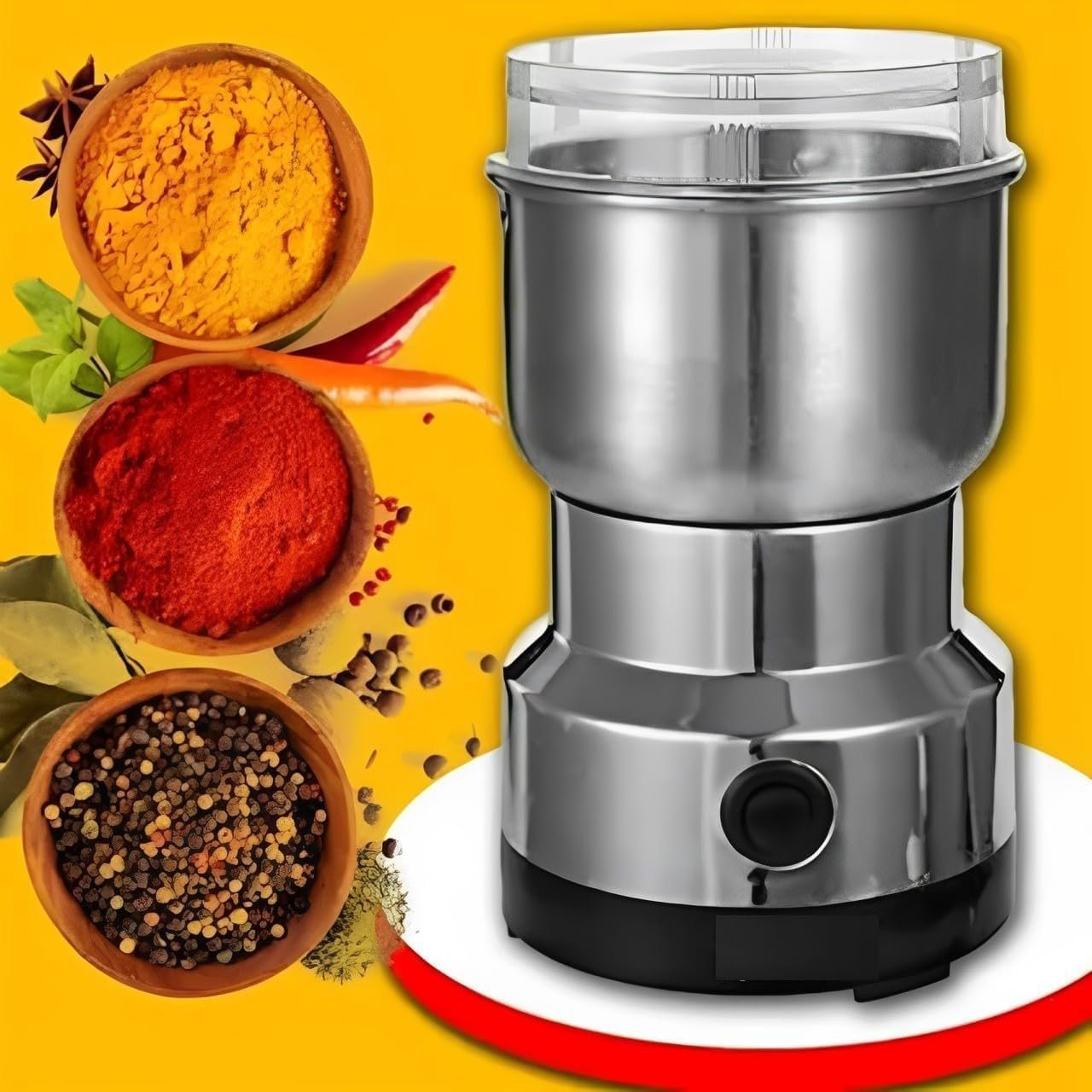 2-in-1 Coffee Grinder & Juicer ? Electric Multi-Function Appliance for Beans, Nuts & Fruits ? 200W Motor ? BPA-Free Parts ? Easy to Clean (Compact Design) 

