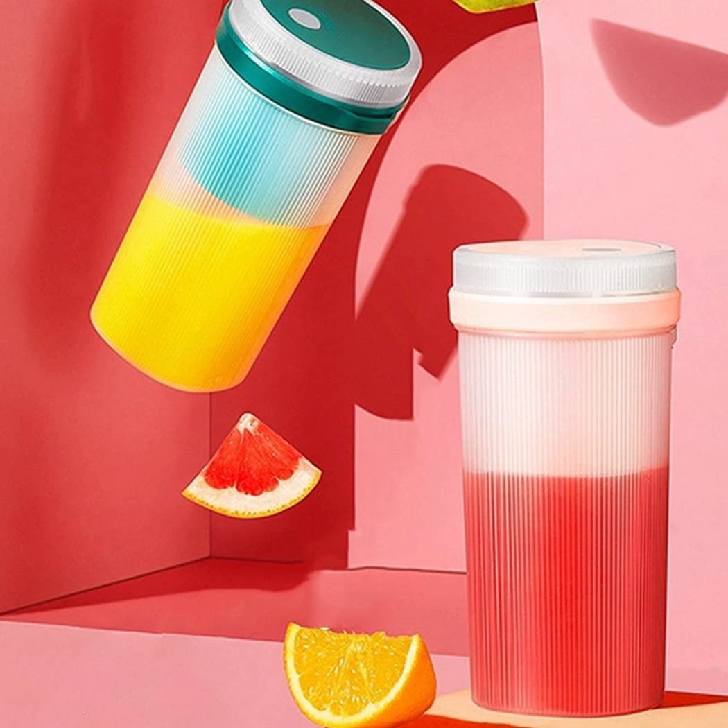 USB Rechargeable Mini Portable Juicer ? Personal Blender for Smoothies, Shakes & Juices ? Travel-Friendly, Compact Juicer Bottle with Powerful Blades

