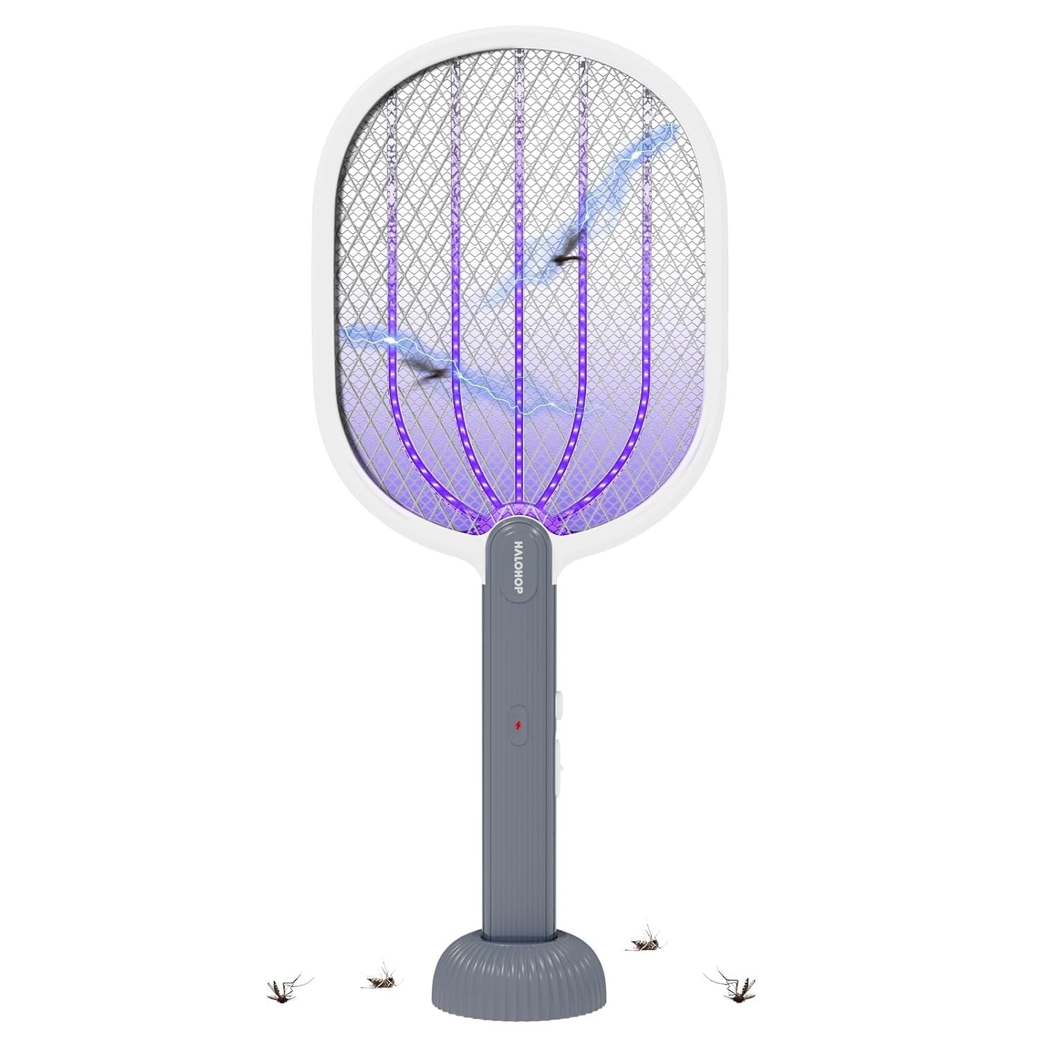 Rechargeable Mosquito Killer Racket ? LED Electric Fly Swatter with Rechargeable Battery ? Portable and Safe Mosquito Repellent

