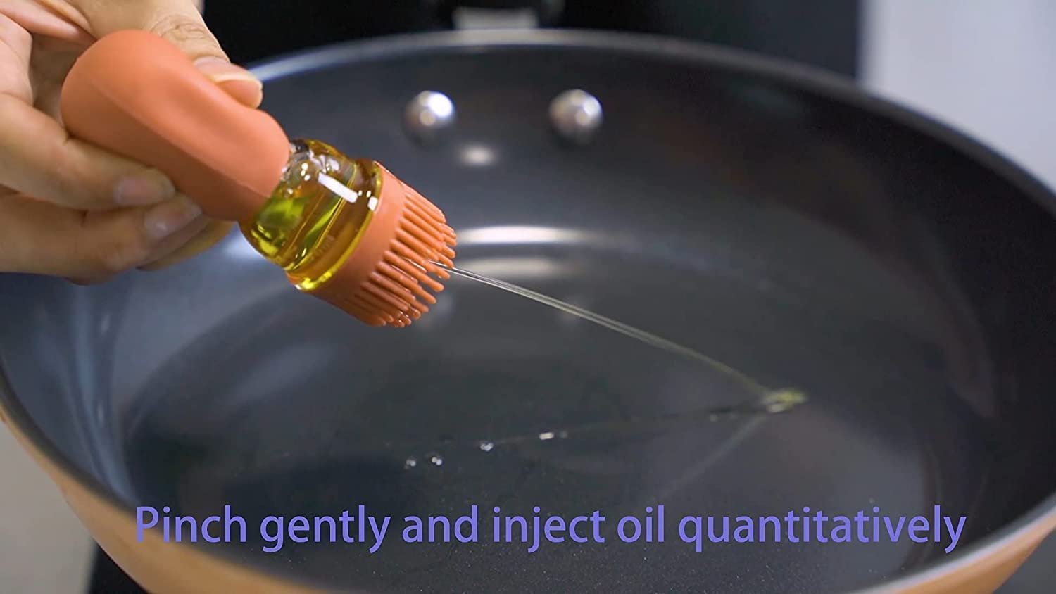 2 in 1 Silicone Dropper Measuring Oil Dispenser Bottle ? Precise, Leak-Proof, BPA-Free Bottle for Oil, Vinegar, Syrup ? Ideal for Cooking & Baking

