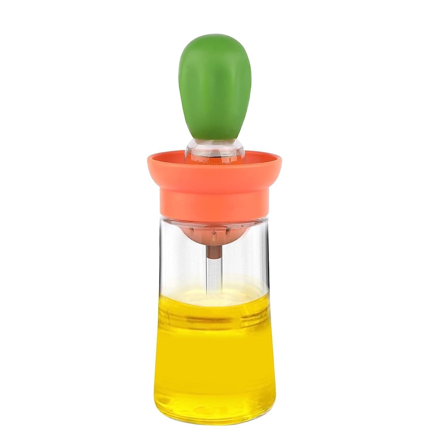 2 in 1 Silicone Dropper Measuring Oil Dispenser Bottle ? Precise, Leak-Proof, BPA-Free Bottle for Oil, Vinegar, Syrup ? Ideal for Cooking & Baking

