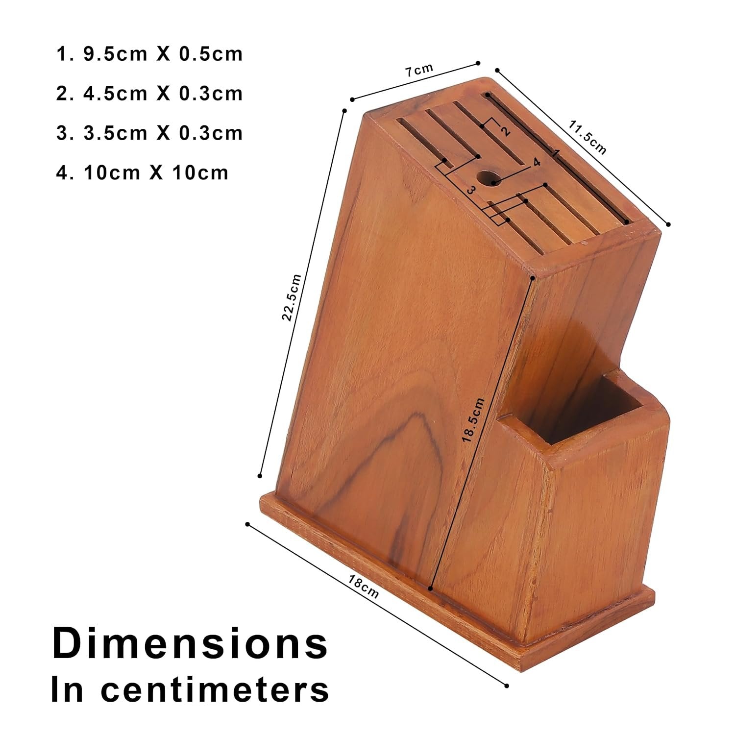 Wooden Knife Stand ? Stylish and Functional Kitchen Knife Holder ? Durable Wooden Design, Space-Saving, Easy Access

