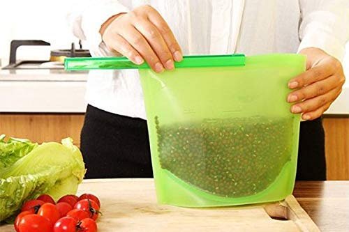 1000ml Silicon Bag (1 Piece) ? Reusable Food Storage Bag with Leak-Proof Seal ? Freezer, Microwave & Dishwasher Safe ? Eco-Friendly Alternative to Plastic

