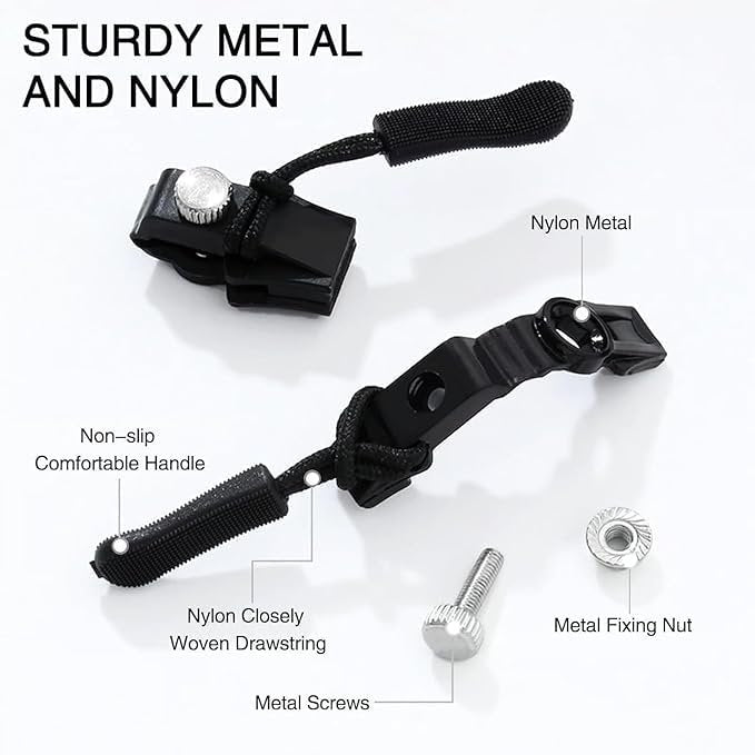 Zipper Repair Kit (Set of 5) ? Universal Instant Zipper Replacement Tool ? Fix Broken Zippers on Jackets, Bags, Tents & Luggage Without Sewing
