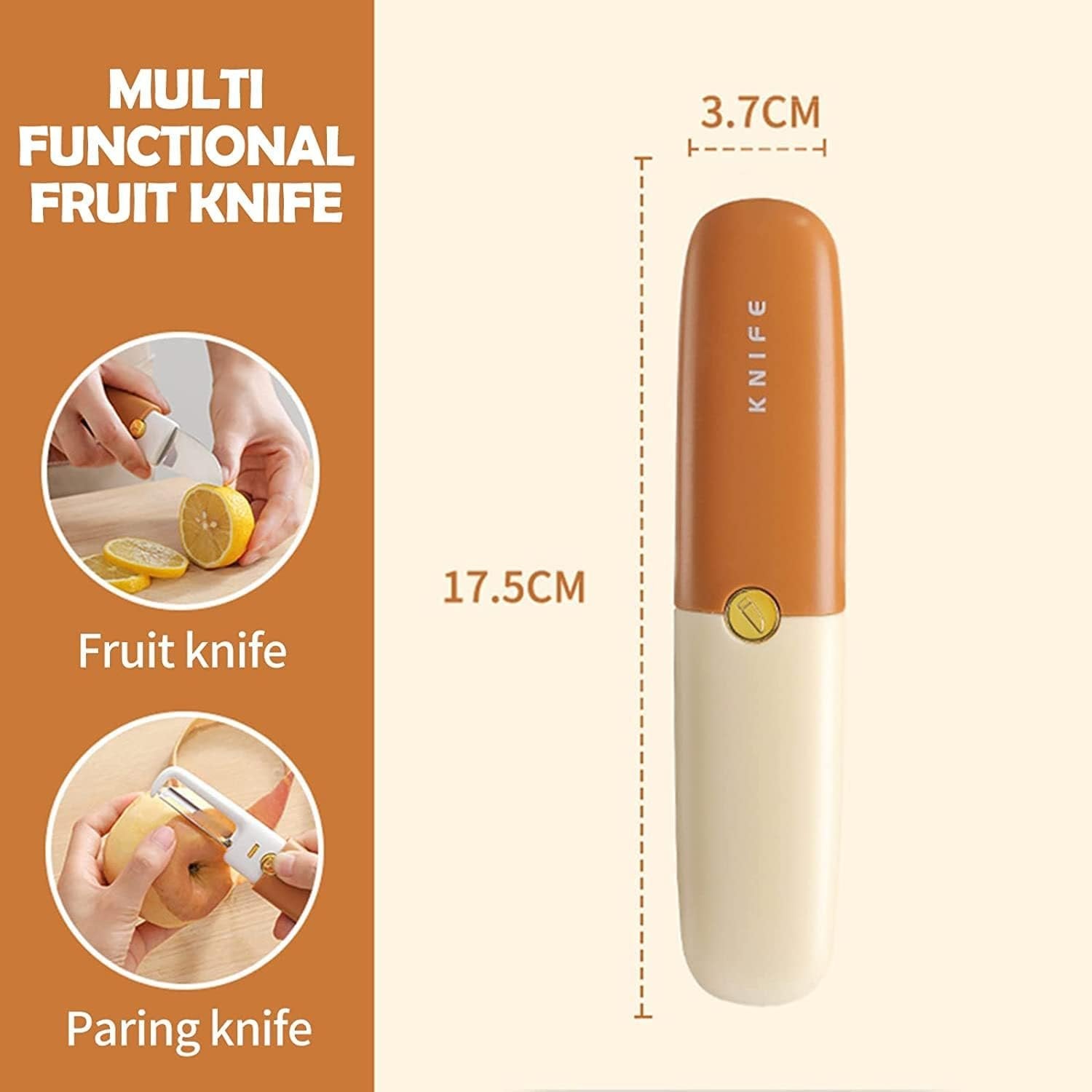 2 IN 1 MULTIFUNCTIONAL PEELER KNIFE ? Versatile Kitchen Tool for Efficient Peeling, Slicing, and Cutting

