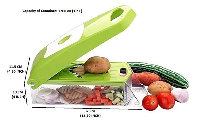 12 IN 1 NICER DICER ? All-in-One Vegetable and Fruit Chopper for Quick, Precise Slicing, Dicing, and Chopping

