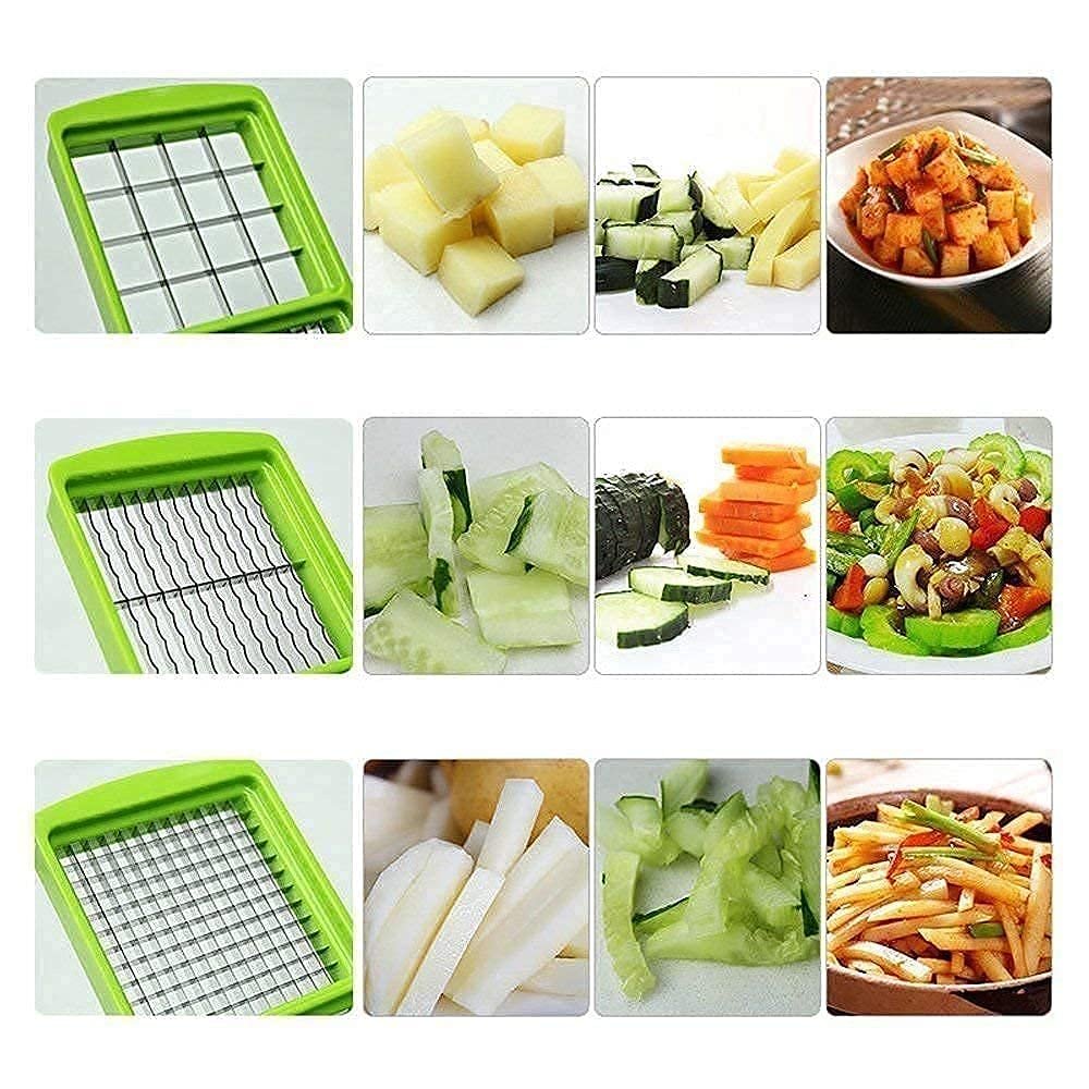 12 IN 1 NICER DICER ? All-in-One Vegetable and Fruit Chopper for Quick, Precise Slicing, Dicing, and Chopping

