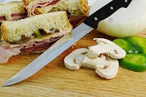 WOODEN CHOPPING BOARD 5-PCS KNIFE SET ? Premium Quality Wooden Board with 5 Sharp Knives for Kitchen Prep

