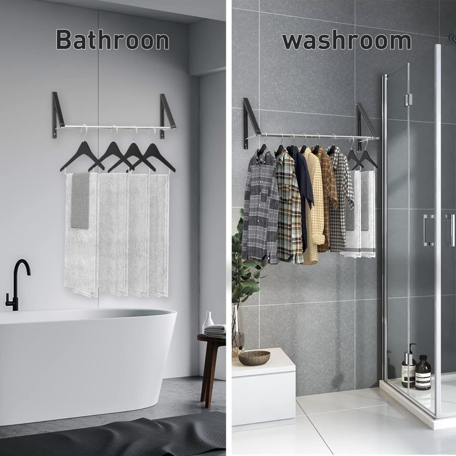 1 PC WALL MOUNTED CLOTH HANGER ? Space-Saving Hanger for Coats, Jackets, and More

