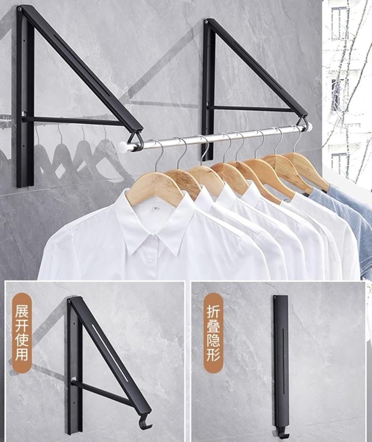 1 PC WALL MOUNTED CLOTH HANGER ? Space-Saving Hanger for Coats, Jackets, and More

