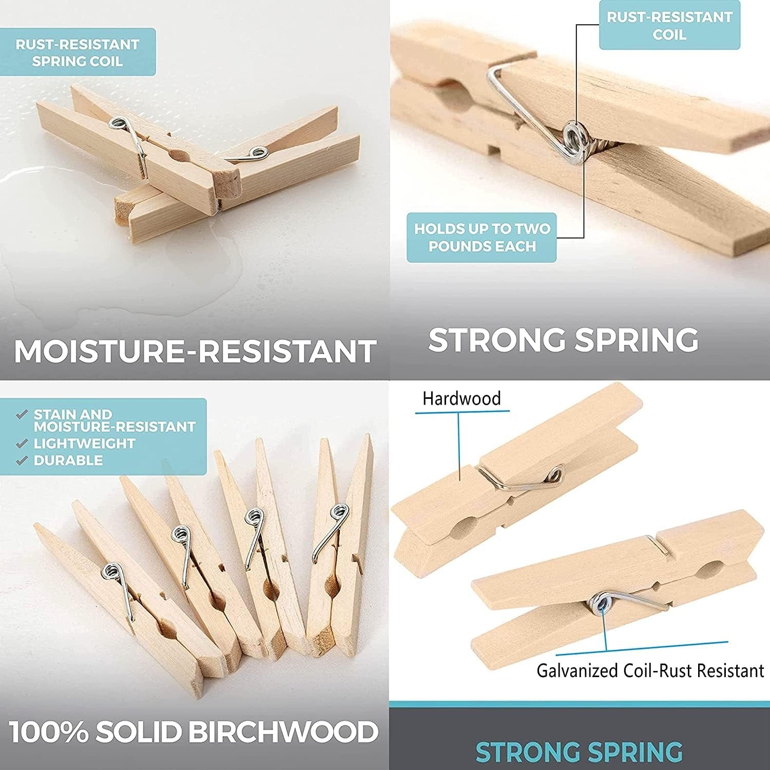 WOODEN CLIP (PACK OF 20) ? Durable Wooden Clips for Home, Office, and Craft Projects

