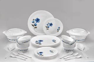 36 PCS EXCLUSIVE PLASTIC PRINTED ROUND DINNER SET ? Elegant and Durable Plastic Dinnerware Set for Everyday Use

