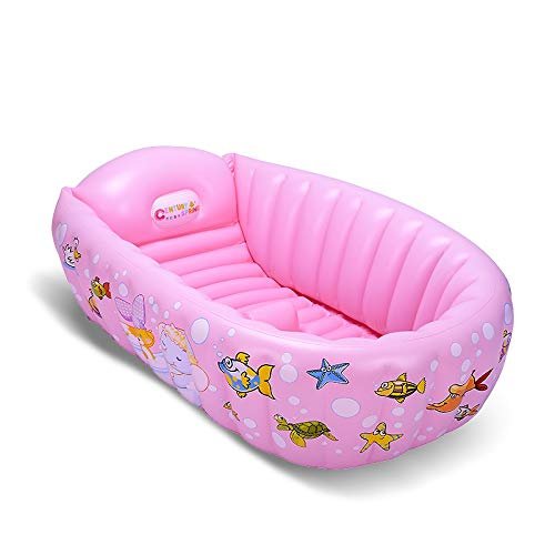 Disney Baby Bath Tub Pool (With Pump) ? Inflatable, Safe, and Fun Bathing Experience for Infants ? Easy Setup, Portable & Comfortable

