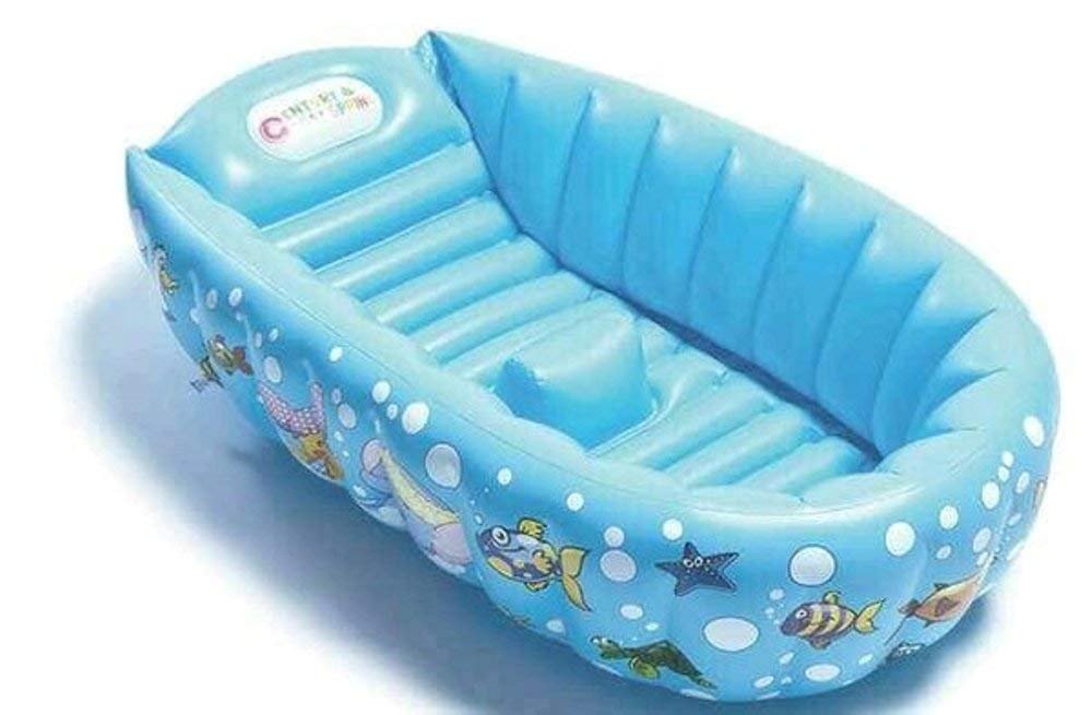 Disney Baby Bath Tub Pool (With Pump) ? Inflatable, Safe, and Fun Bathing Experience for Infants ? Easy Setup, Portable & Comfortable

