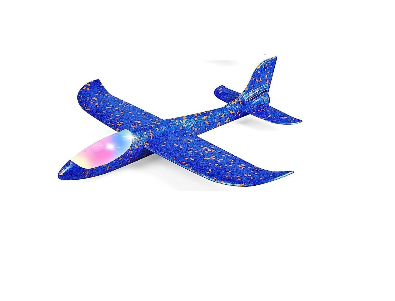 Foam Plane (With Full Light) ? LED Light-Up Toy Plane for Kids ? Fun, Safe, and Easy to Fly Indoor & Outdoor Play