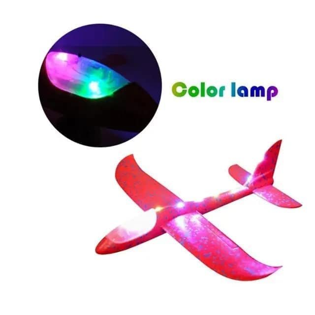 Foam Plane (With Full Light) ? LED Light-Up Toy Plane for Kids ? Fun, Safe, and Easy to Fly Indoor & Outdoor Play
