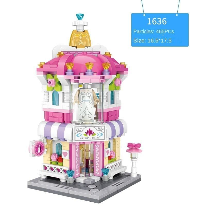 Happy Town Blocks (163 Pcs) ? Creative Building Blocks Set for Kids ? Develop Fine Motor Skills and Imagination