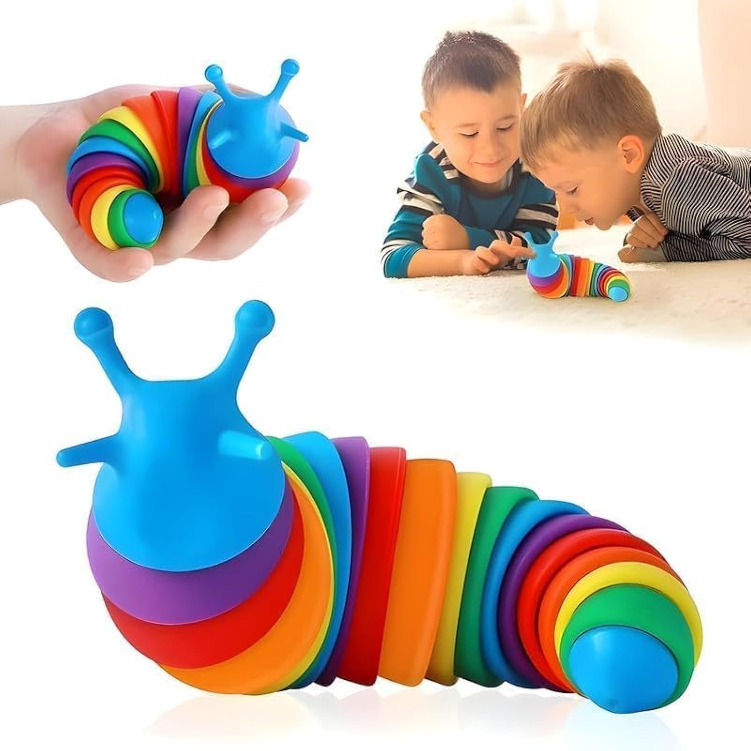 Finger Slug Toy ? Fun and Interactive Fidget Toy for Kids ? Squishy and Stretchy Sensory Toy for Stress Relief