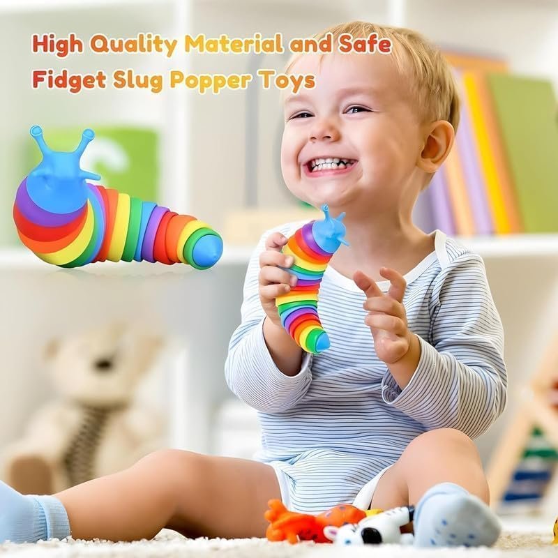 Finger Slug Toy ? Fun and Interactive Fidget Toy for Kids ? Squishy and Stretchy Sensory Toy for Stress Relief