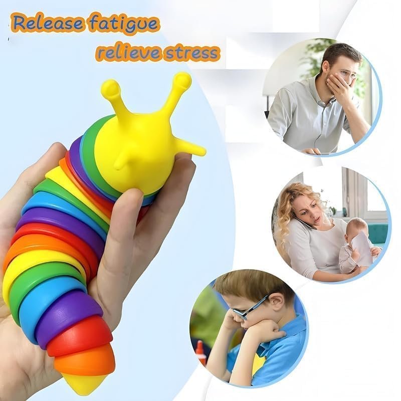 Finger Slug Toy ? Fun and Interactive Fidget Toy for Kids ? Squishy and Stretchy Sensory Toy for Stress Relief