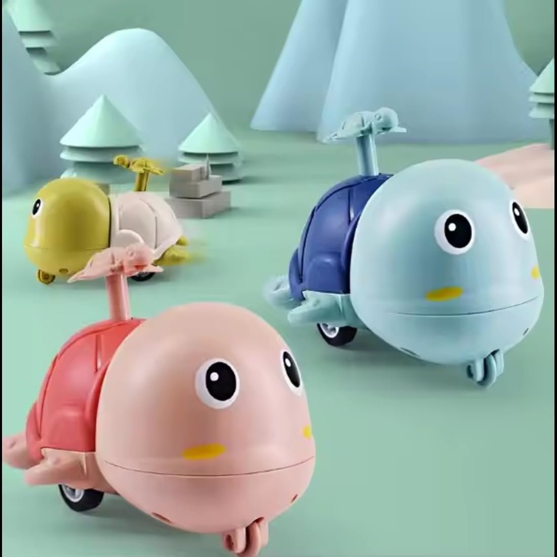 Press and Go Turtle ? Fun and Interactive Toy for Kids ? Encourages Motor Skills, Playful Movement, and Imagination
