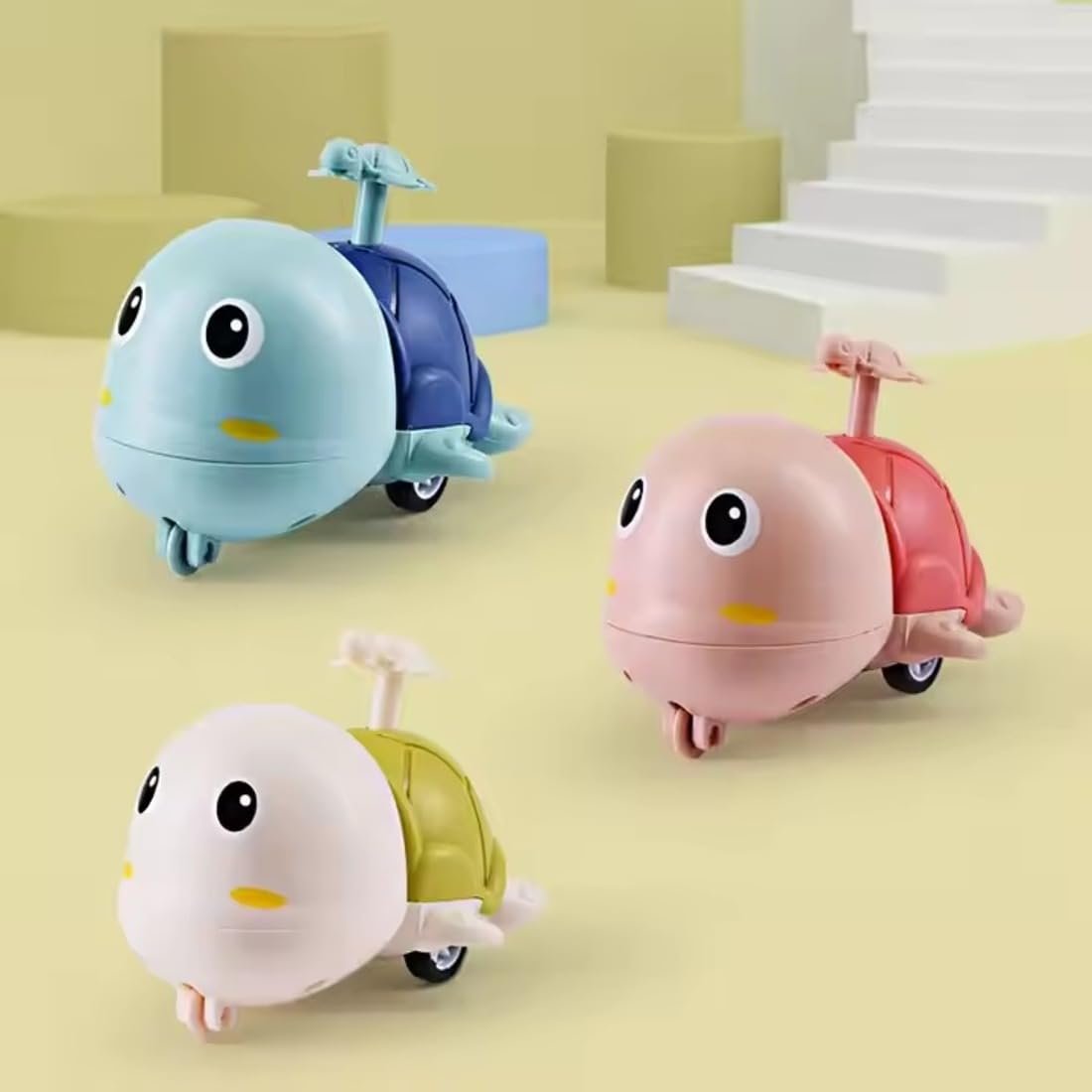 Press and Go Turtle ? Fun and Interactive Toy for Kids ? Encourages Motor Skills, Playful Movement, and Imagination
