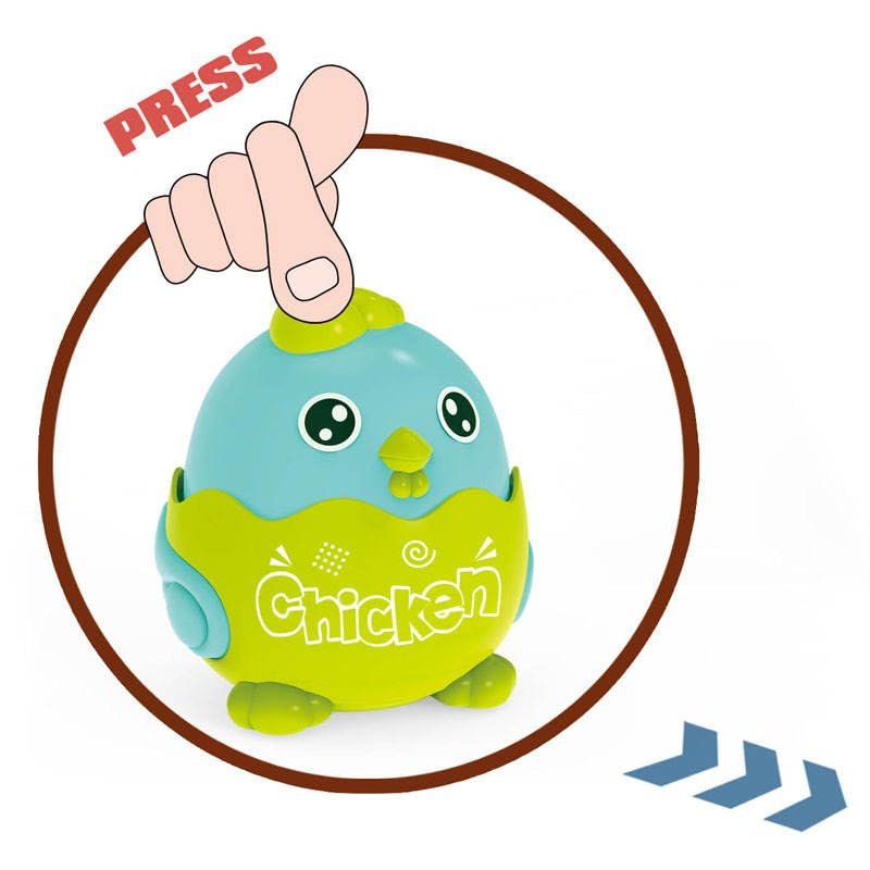 Press and Go Chicken ? Interactive and Fun Toy for Toddlers ? Press-and-Go Mechanism, Encourages Motor Skills and Movement

