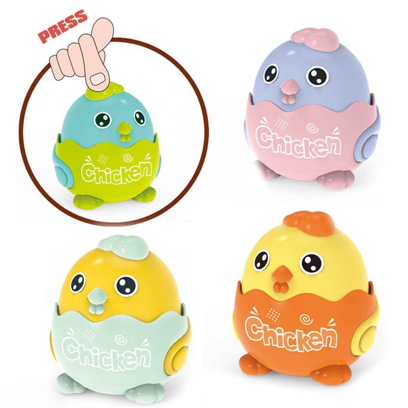 Press and Go Chicken ? Interactive and Fun Toy for Toddlers ? Press-and-Go Mechanism, Encourages Motor Skills and Movement

