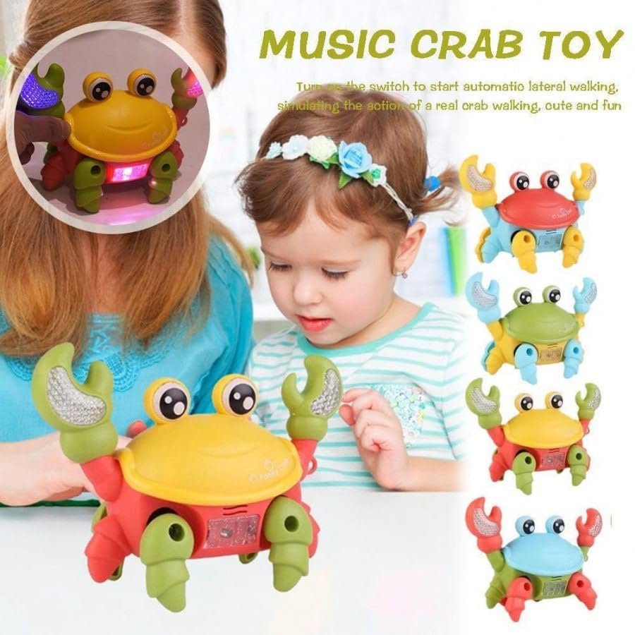 Lighting Crab ? Colorful LED Light Toy for Kids ? Fun Interactive Crustacean with Flashing Lights

