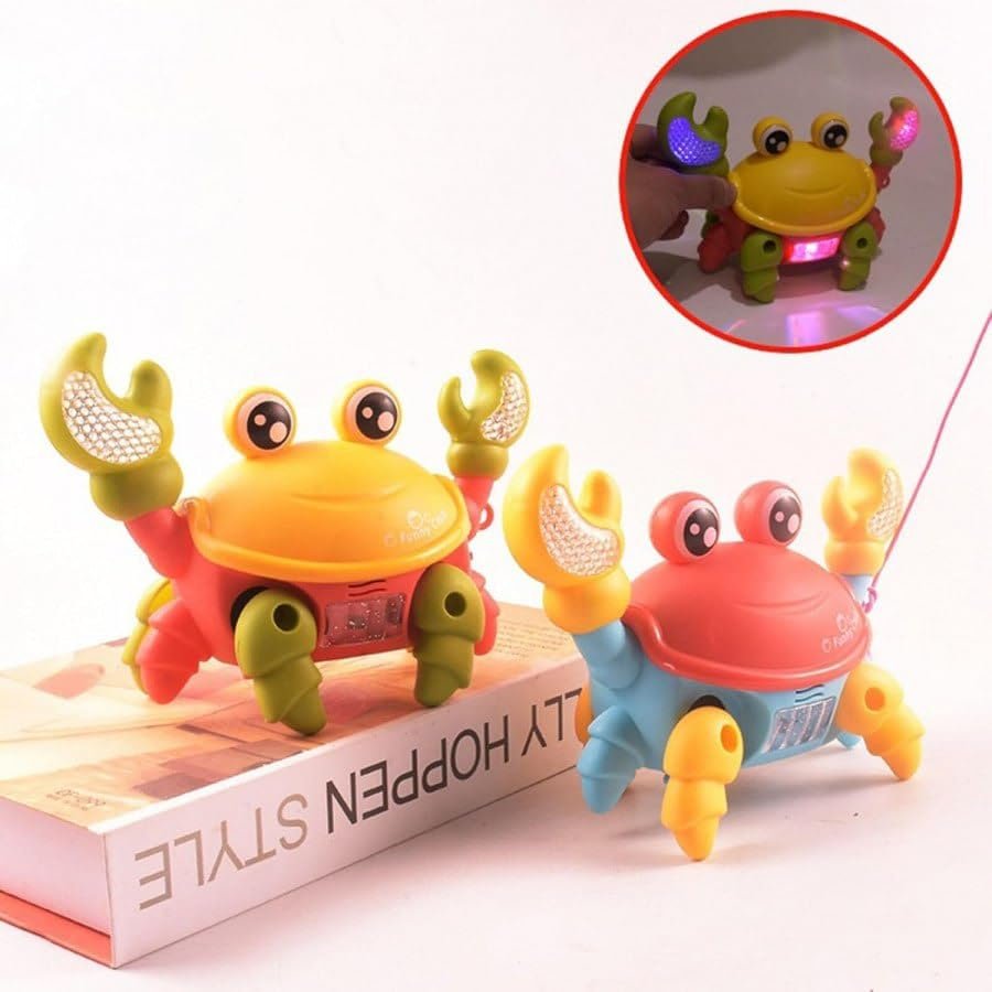 Lighting Crab ? Colorful LED Light Toy for Kids ? Fun Interactive Crustacean with Flashing Lights

