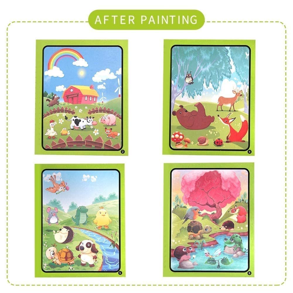 Magic Water Book ? Reusable Water Drawing Book for Kids ? Fun and Mess-Free Learning and Creativity

