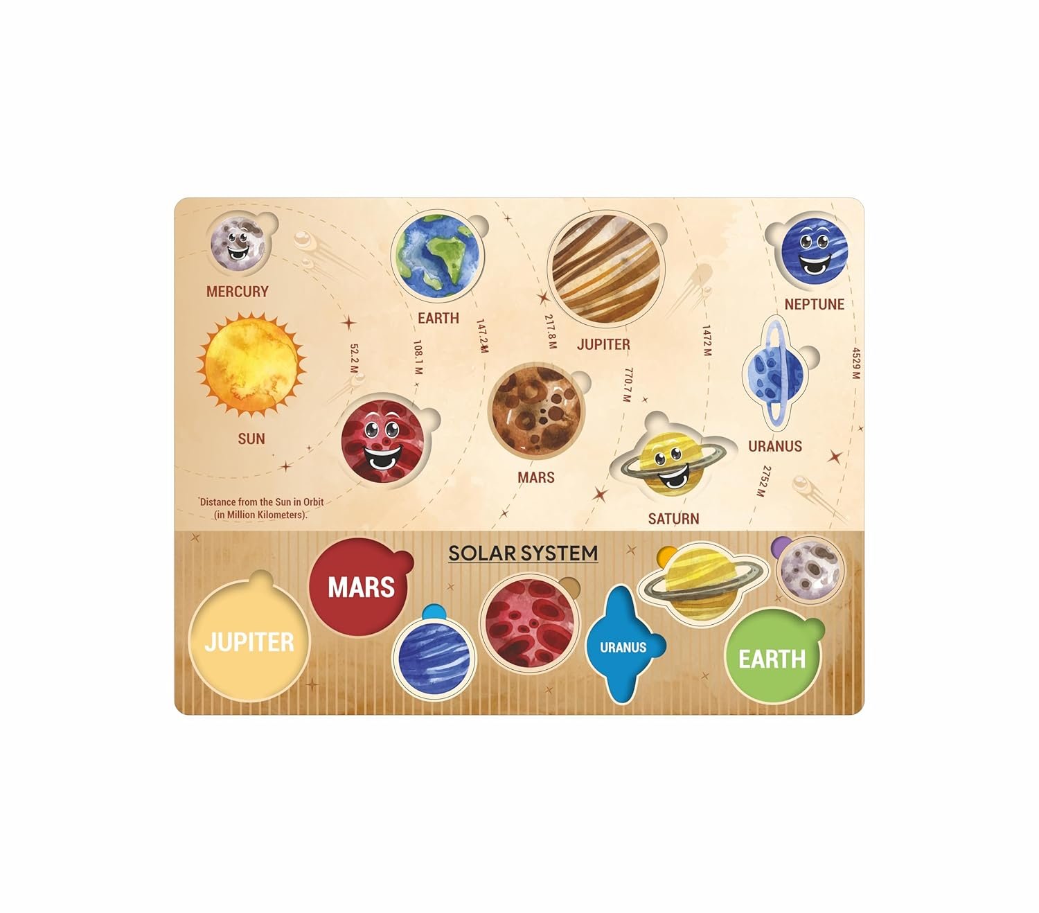 Wooden Solar Puzzle ? Educational and Fun Puzzle Game for Kids ? Learn About Solar Energy with Interactive Puzzle

