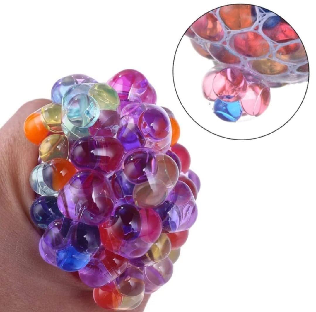Mesh Squeeze Ball ? Stress Relief and Sensory Toy ? Fun for Kids and Adults to Squeeze and Play

