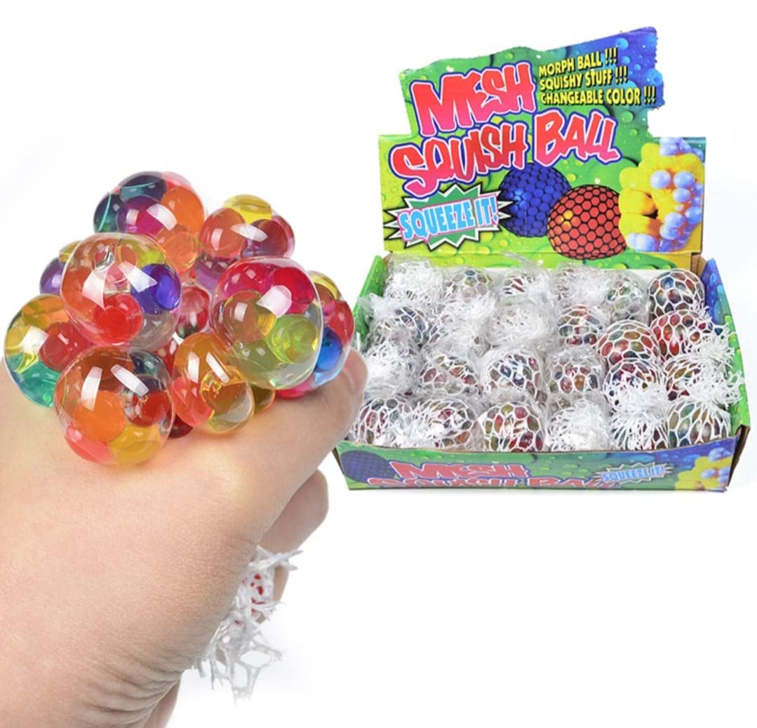 Mesh Squeeze Ball ? Stress Relief and Sensory Toy ? Fun for Kids and Adults to Squeeze and Play

