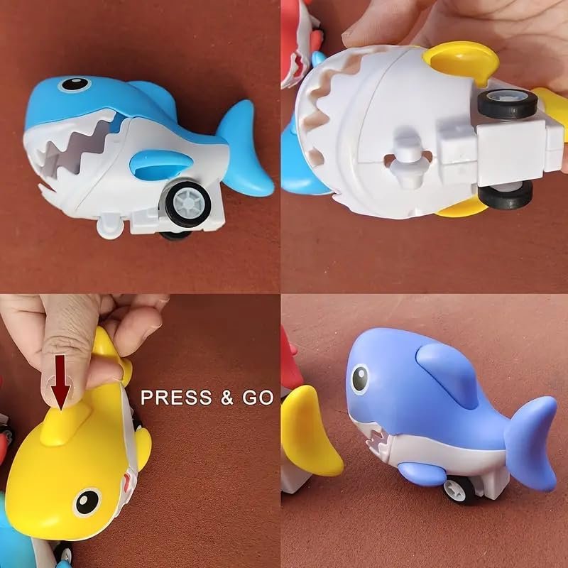 Press and Go Shark ? Fun Push and Go Toy for Kids ? Interactive Shark Toy for Toddlers

