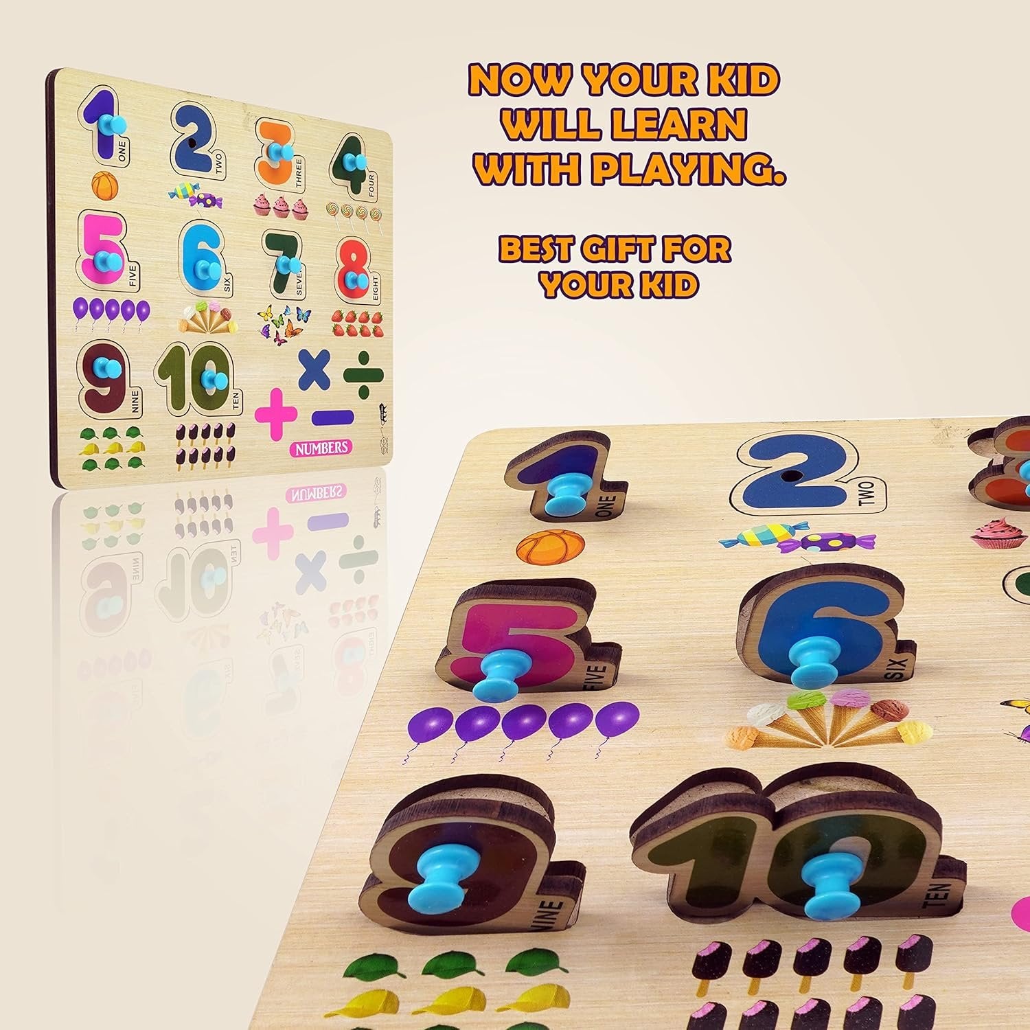 1 to 10 Number Puzzle ? Educational Number Puzzle for Toddlers ? Learn Numbers and Counting Fun Toy

