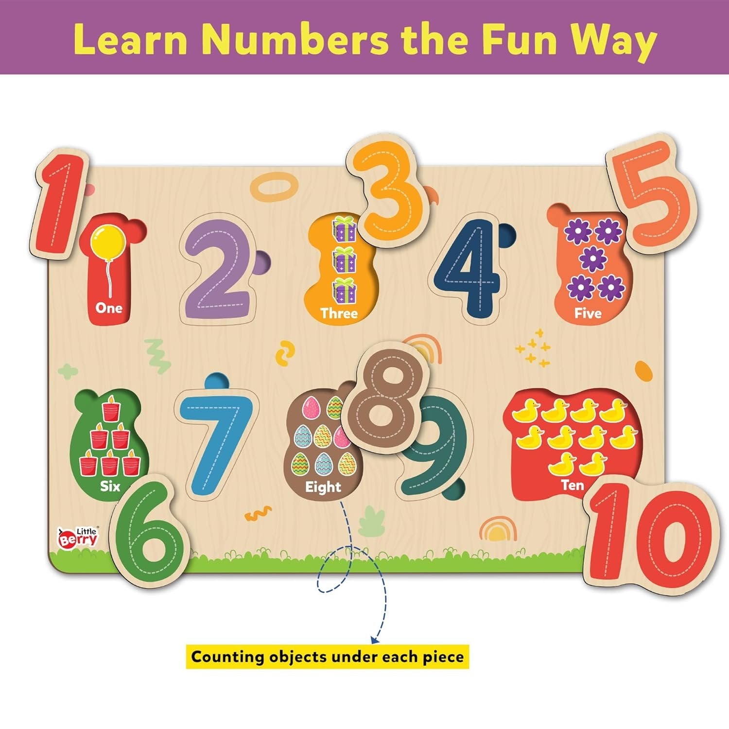 1 to 10 Number Puzzle ? Educational Number Puzzle for Toddlers ? Learn Numbers and Counting Fun Toy

