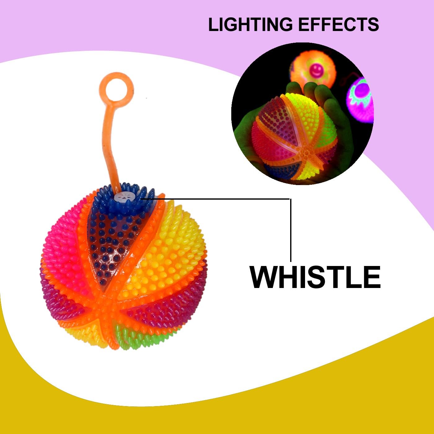 Flashing Spiky Ball ? LED Light-Up Spiky Ball for Kids ? Fun Sensory Toy for Play and Stress Relief

