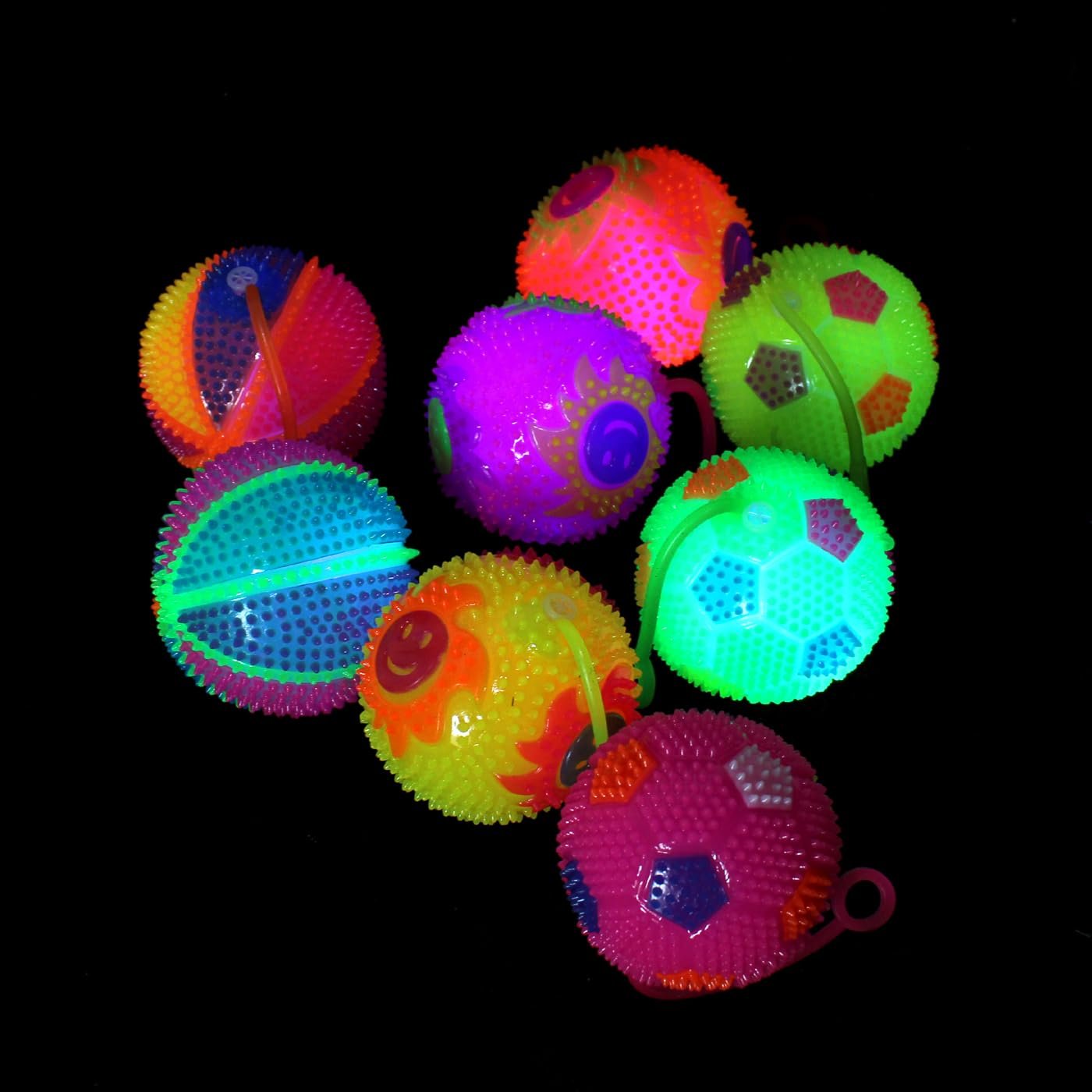 Flashing Spiky Ball ? LED Light-Up Spiky Ball for Kids ? Fun Sensory Toy for Play and Stress Relief

