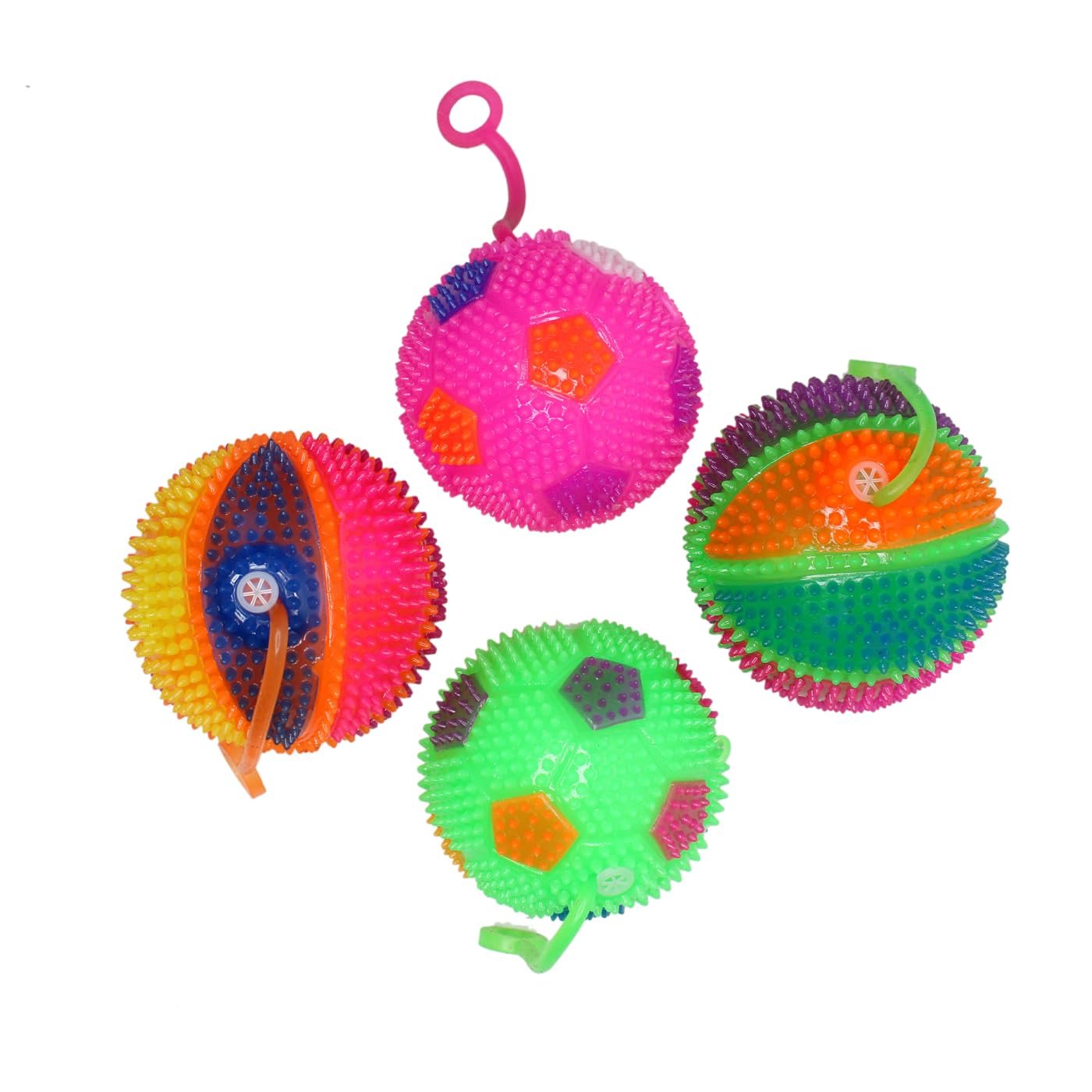 Flashing Spiky Ball ? LED Light-Up Spiky Ball for Kids ? Fun Sensory Toy for Play and Stress Relief

