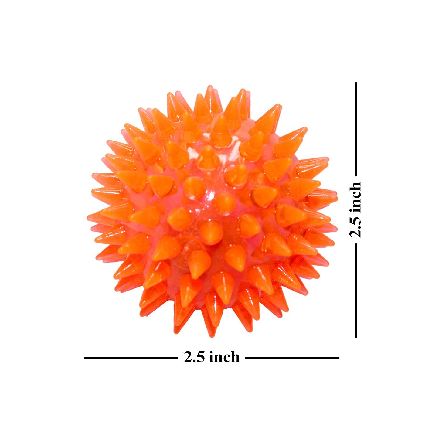 Flashing Spiky Ball (Lighting Ball) ? LED Light-Up Sensory Toy ? Interactive Spiky Ball for Kids

