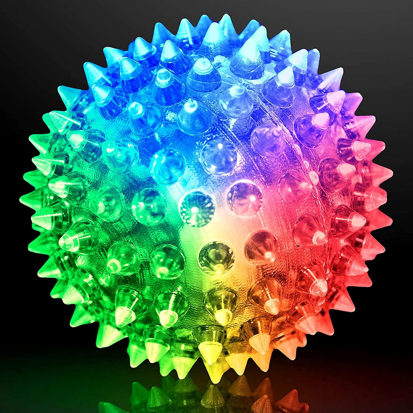 Flashing Spiky Ball (Lighting Ball) ? LED Light-Up Sensory Toy ? Interactive Spiky Ball for Kids

